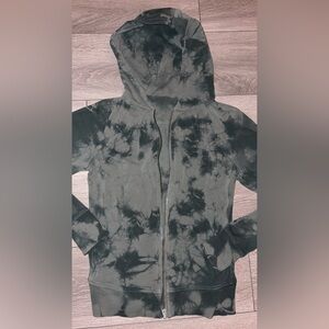 Lululemon Women’s Size 6 Scuba Hoodie Tie Dye Green *broken zipper
